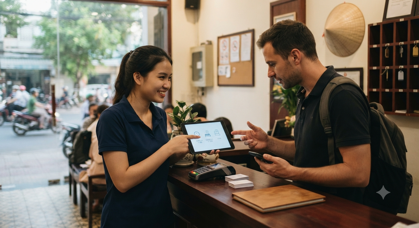 Cách kiểm tra và xác nhận giờ nhận/trả phòng tại Bụi Mini Hotel và các khách sạn khác